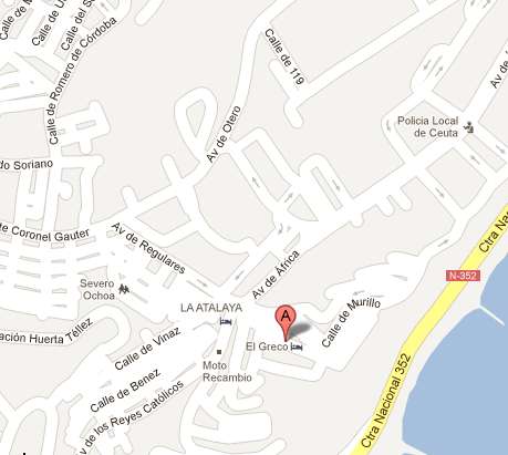 Location of the Faculty of Education at Ceuta