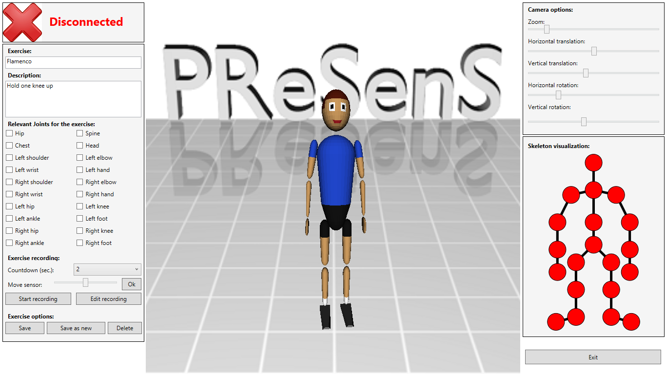 PReSenS - Exercise editor